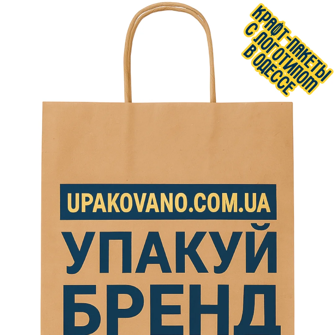Крафт-пакеты с логотипом Одесса | Печать логотипа на бумажных крафтовых пакетах в Одессе Крафт-пакеты с логотипом — эко-упаковка для бизнеса в Одессе