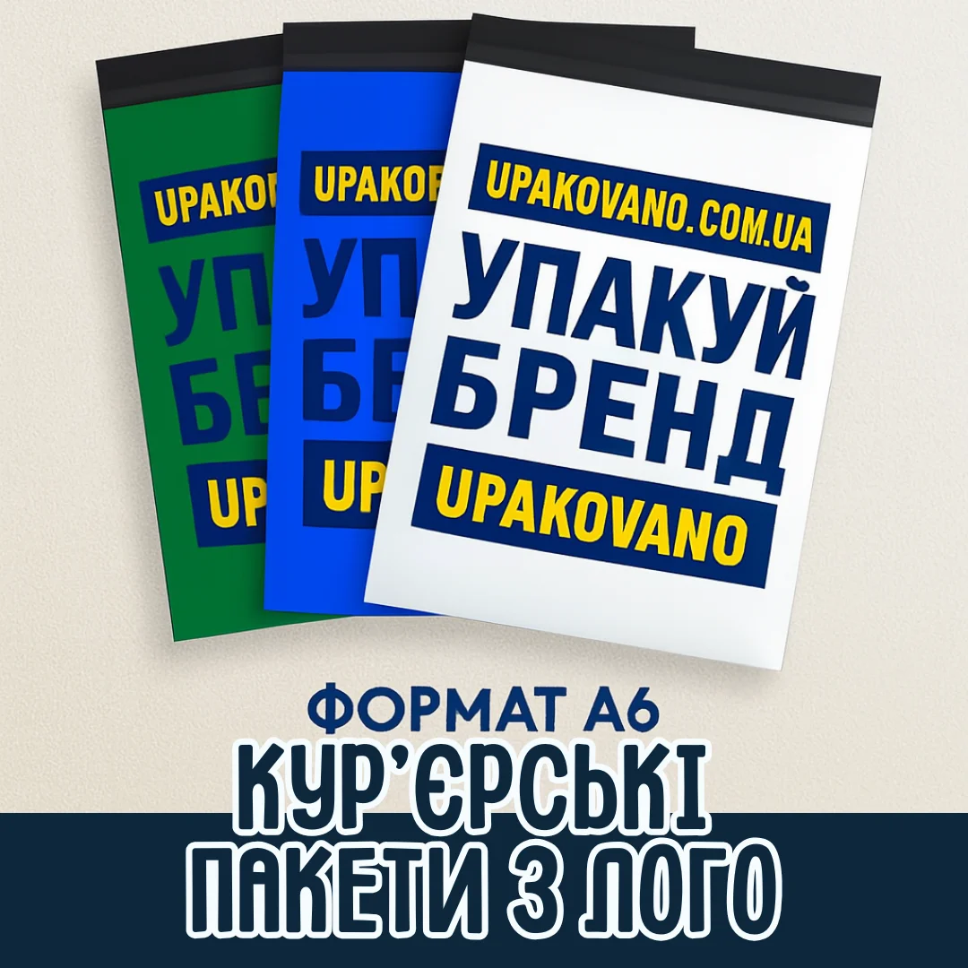 Брендовані кур’єрські пакети A6 — друк логотипу Кур’єрські пакети A6 з логотипом