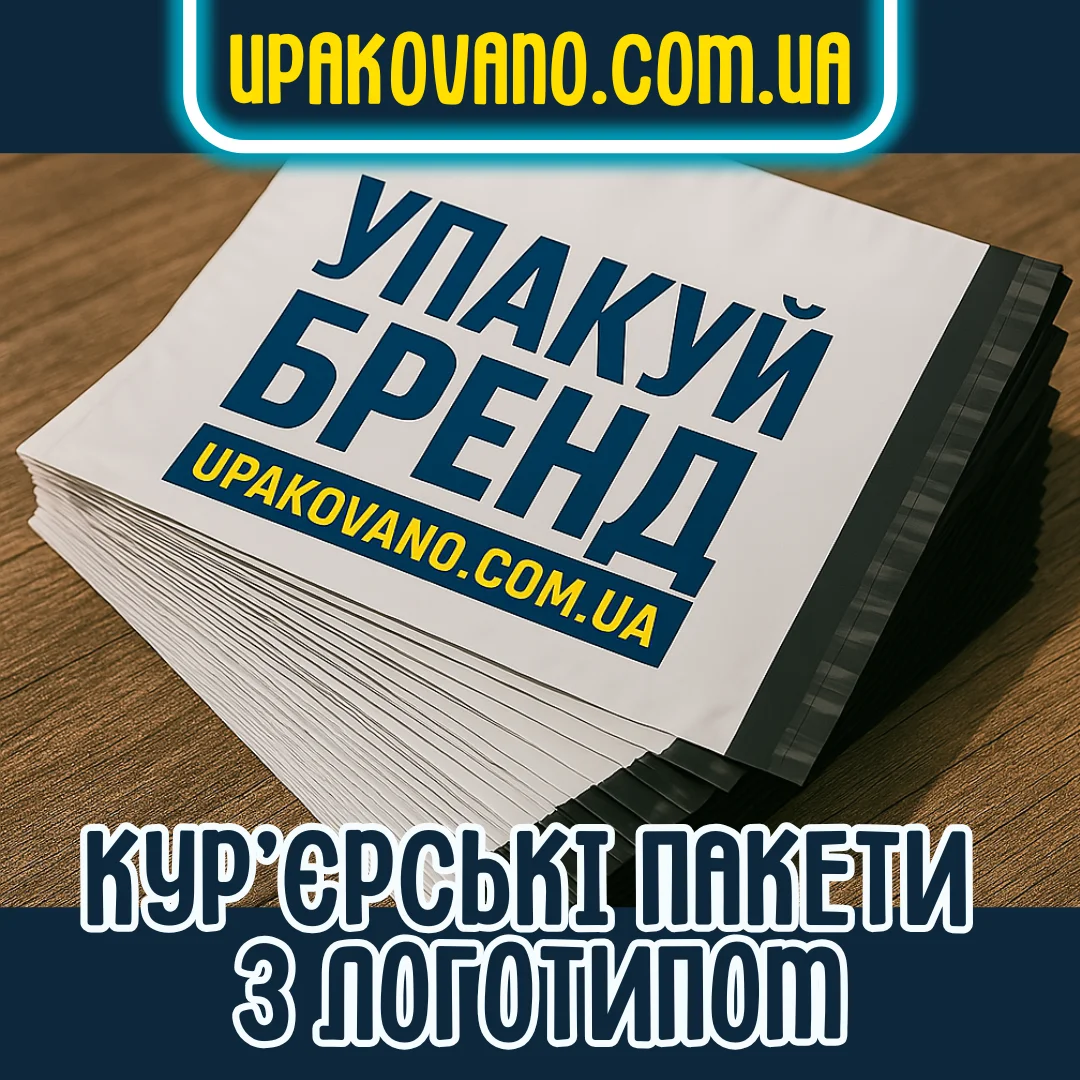 Брендовані кур’єрські пакети з логотипом на замовлення Кур’єрські пакети з логотипом для доставки товарів та документів