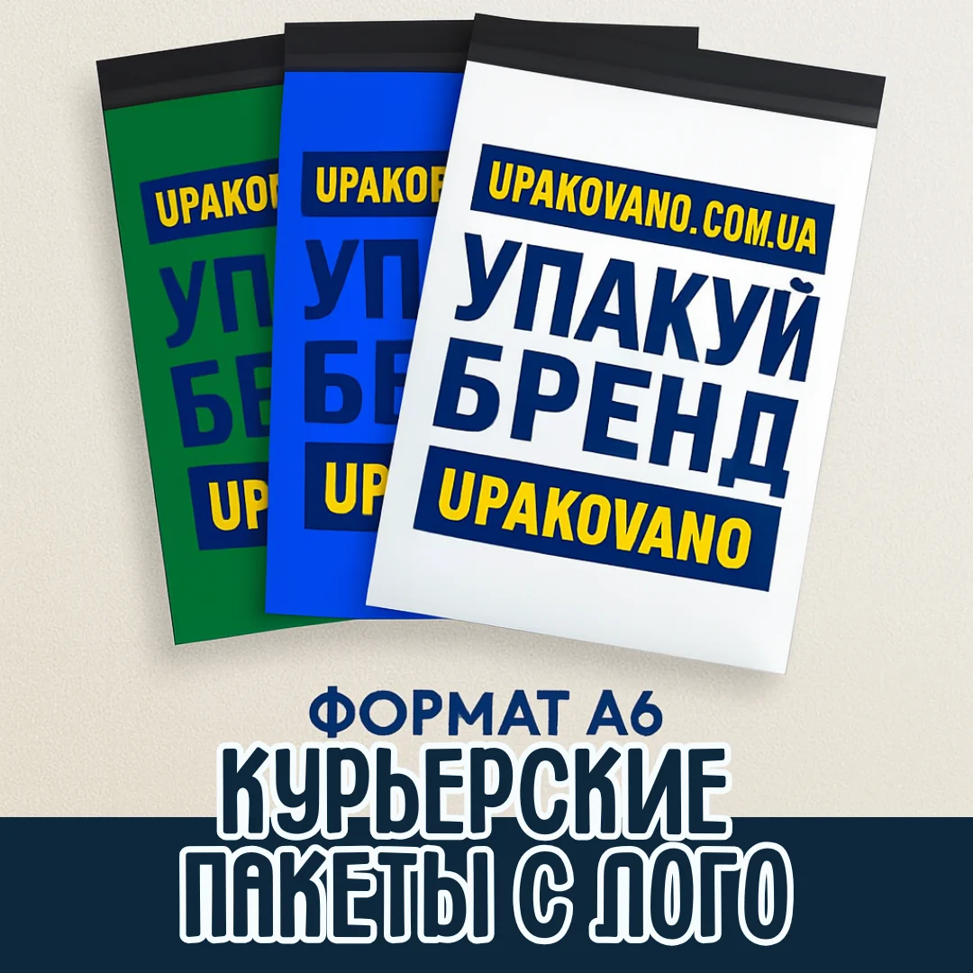Брендированные курьерские пакеты А6 для доставки Курьерские пакеты А6 с логотипом