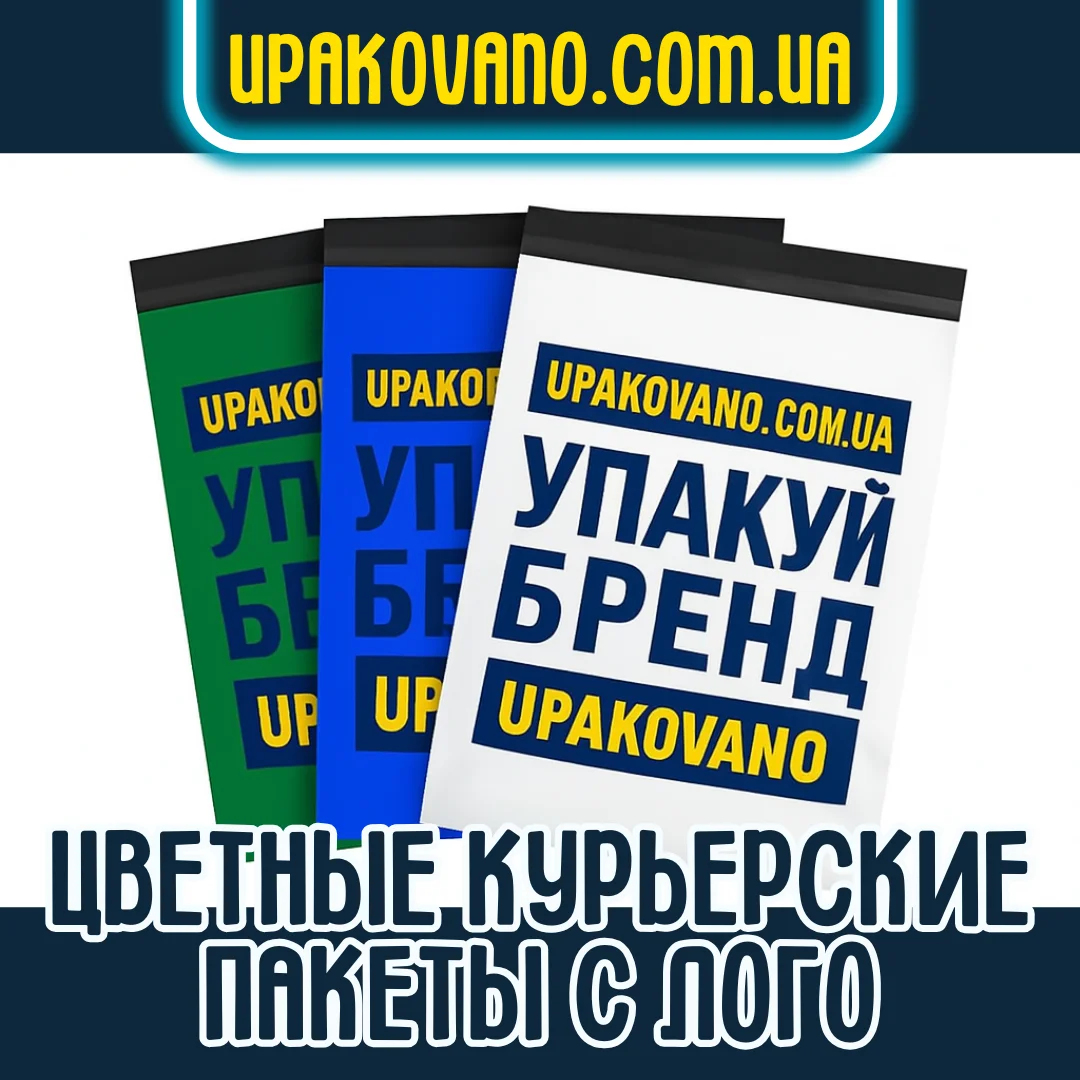 Цветные курьерские пакеты с логотипом в ассортименте