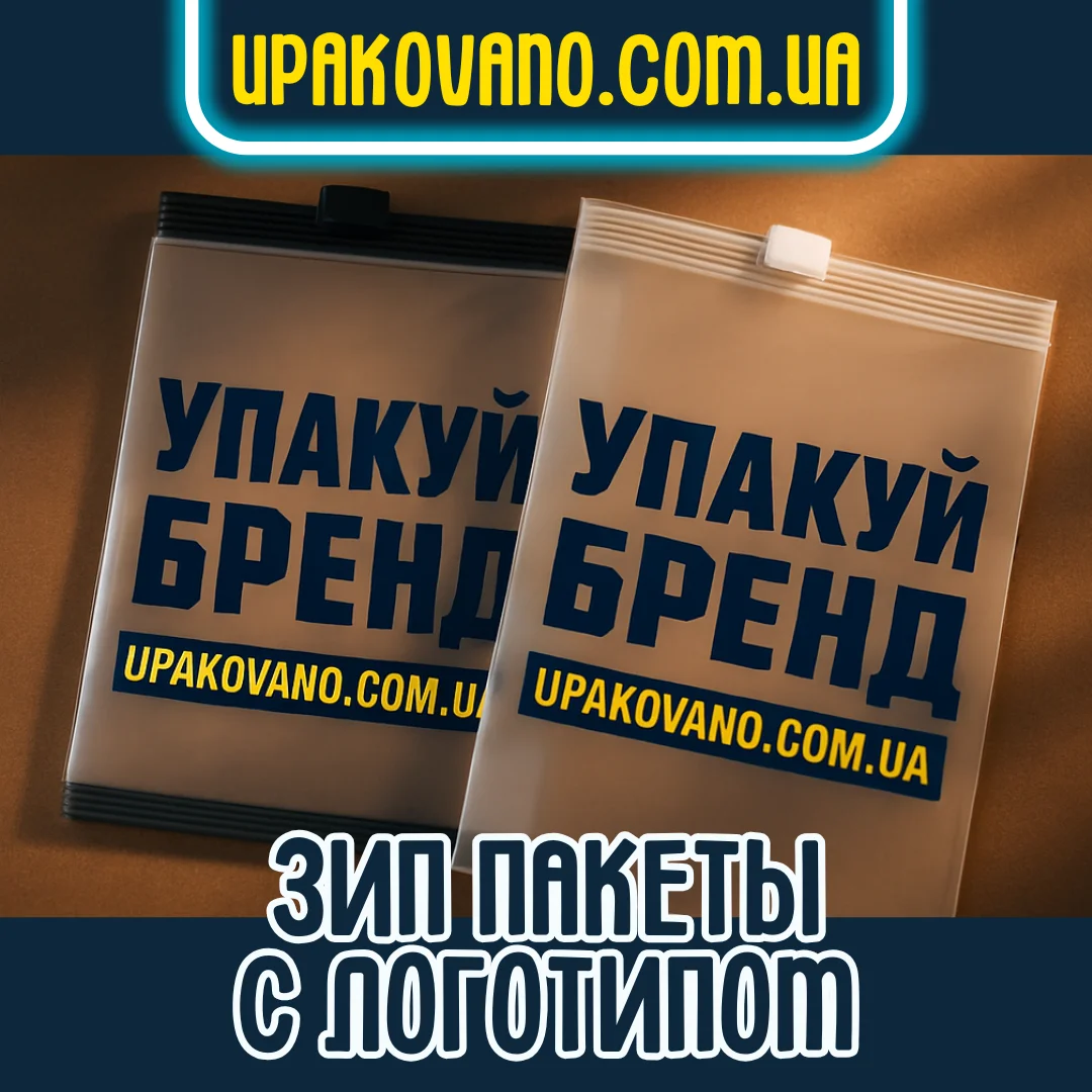 Зип пакеты с печатью логотипа Брендированные зип пакеты с логотипом