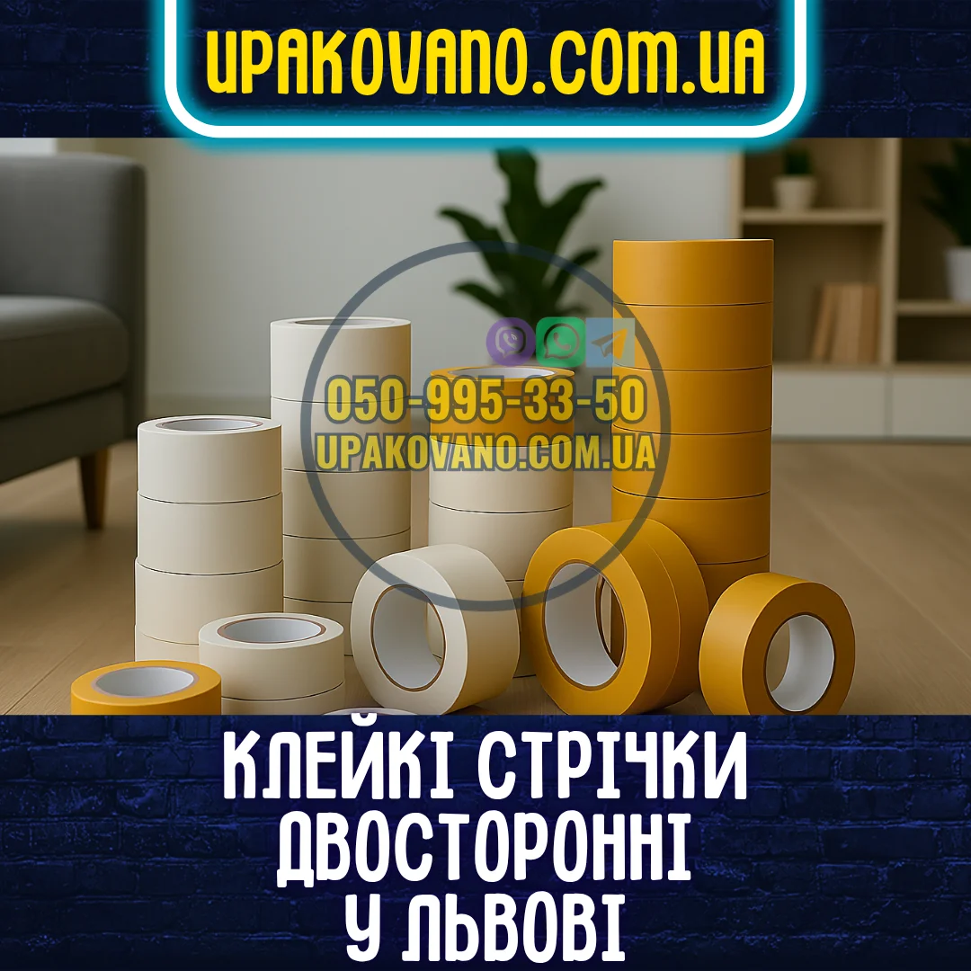 Купити скотч двосторонній у Львові для монтажу, декору і виробництва Двосторонній скотч у Львові — широкий вибір основ та варіантів