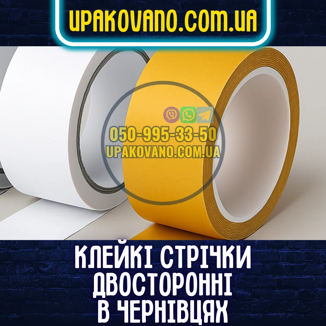 Купити скотч двосторонній у Чернівцях — доступні варіанти з доставкою Скотч двосторонній у Чернівцях різних типів — силіконовий, спінений, тканинний, тонкий