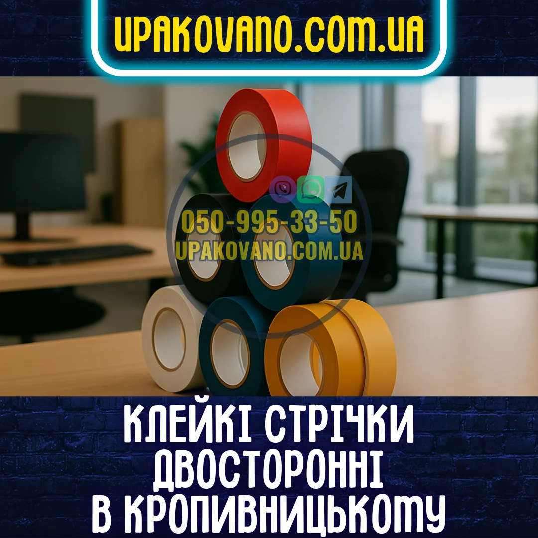 Купити двосторонній скотч у Кропивницькому — для точного кріплення Скотч двосторонній Кропивницький — асортимент технічних стрічок