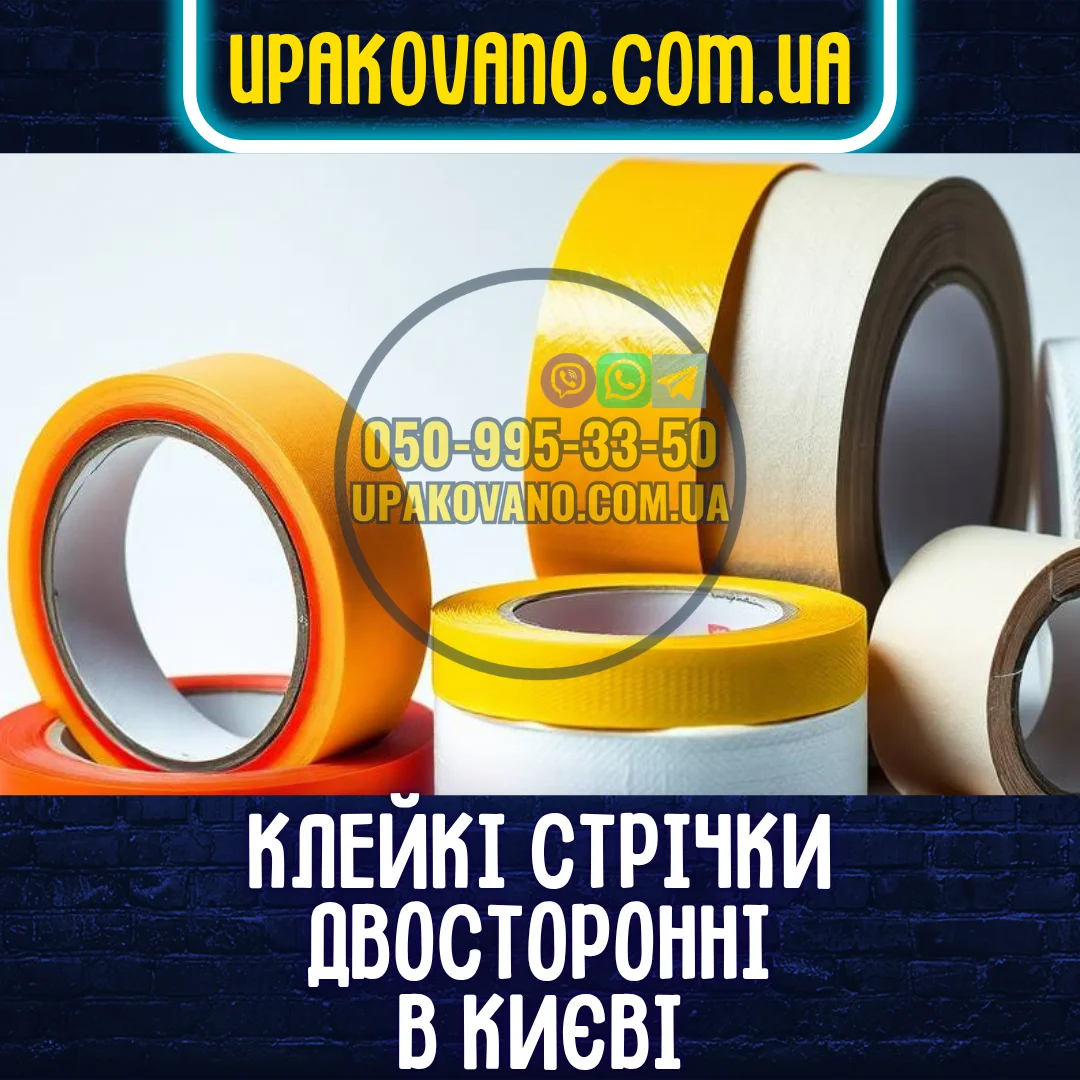 Купити двосторонній скотч у Києві — великий вибір варіантів і основ Двосторонній скотч у Києві — прозорий, паперовий, тканинний, спінений, силіконовий