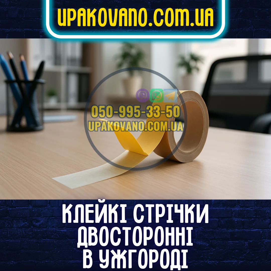 Скотч двосторонній в Ужгороді — замовити онлайн клейку стрічку гідної якості з доставкою Двосторонній скотч Ужгород — демонстрація якісного матеріалу основи та лайнеру