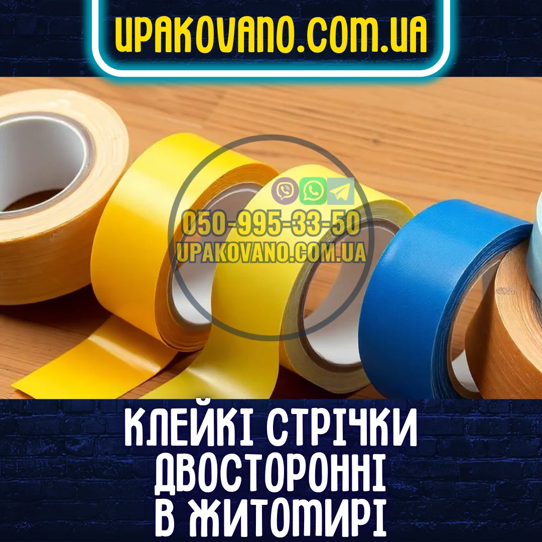 Скотч двосторонній Житомир — доступні варіанти і типи для придбання Купити двосторонній скотч у Житомирі: пінний, паперовий, прозорий, на тканині, на силіконі