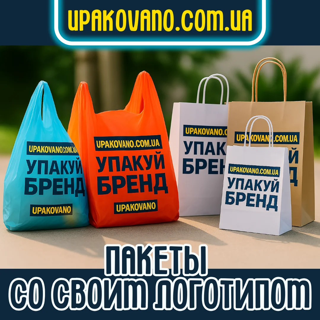 Купить пакеты с логотипом — фото вариантов с печатью Пакеты с логотипом — печать и изготовление в Украине
