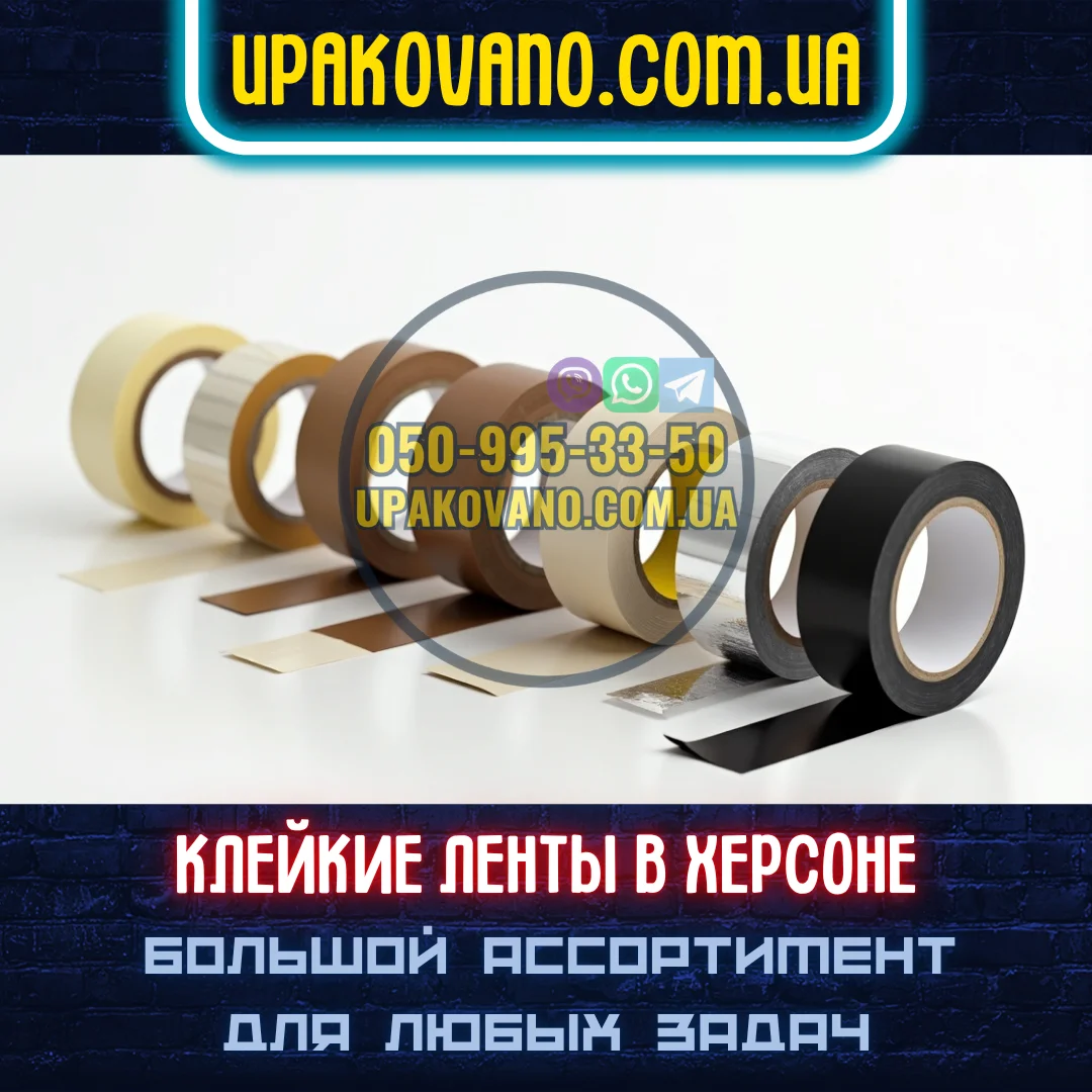 Скотч в ассортименте — упаковочный, малярный, двухсторонний, специальный в Херсоне.