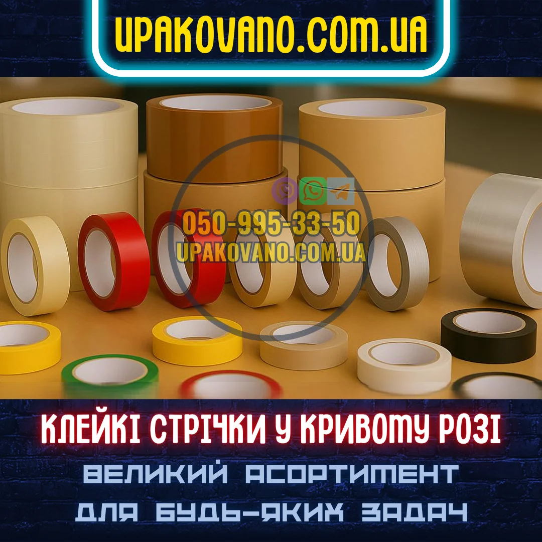 Купити скотч у Кривому Розі — вибір для кожної задачі Скотч у Кривому Розі — асортимент стрічок на фото