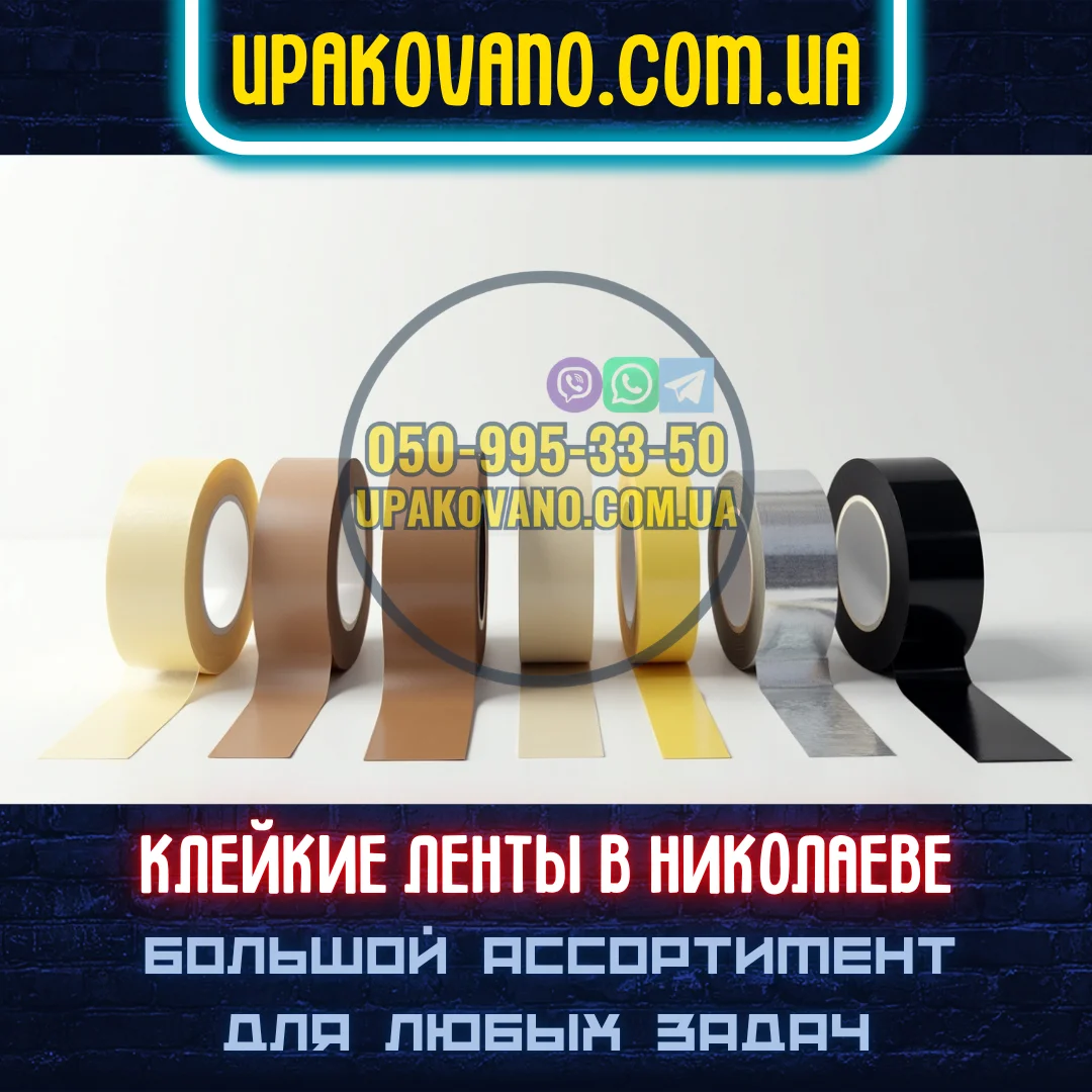 Широкий выбор скотча в Николаеве – купите у нас с доставкой. Рулоны упаковочного, малярного и двухстороннего скотча в ассортименте, доступные для покупки в Николаеве.