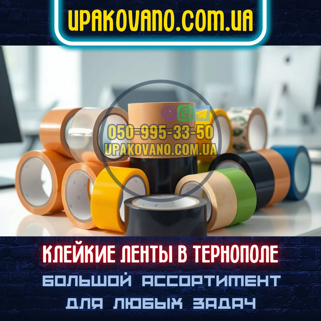 Разнообразие скотча Тернополь — упаковочные и специализированные ленты