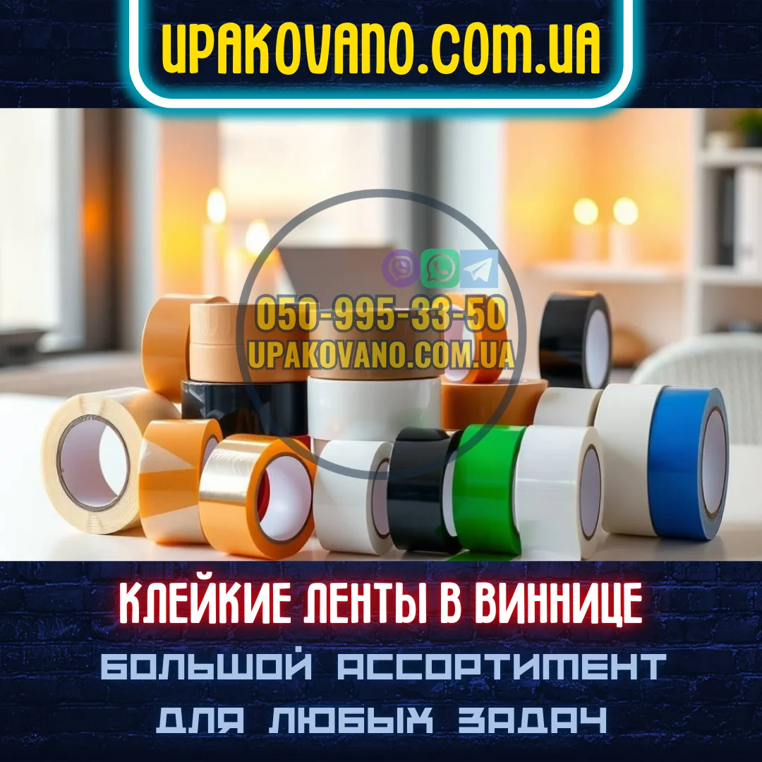 Купить скотч в Виннице — широкий ассортимент и быстрая доставка. Разнообразный скотч в Виннице: упаковочный, двухсторонний, канцелярский, малярный и другие виды.
