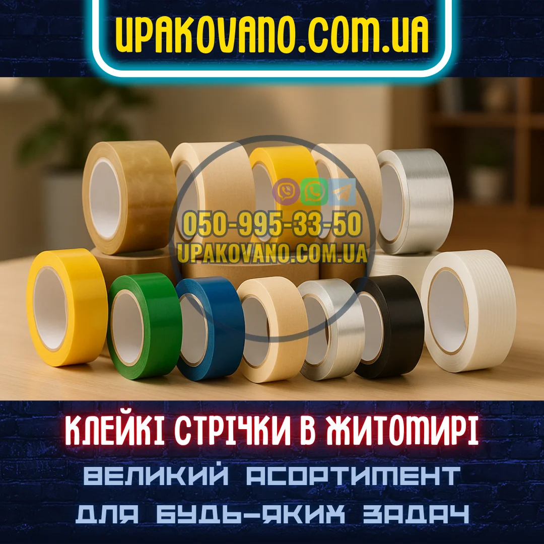Скотч у Житомирі — фото асортименту Скотч у Житомирі — різні види стрічок